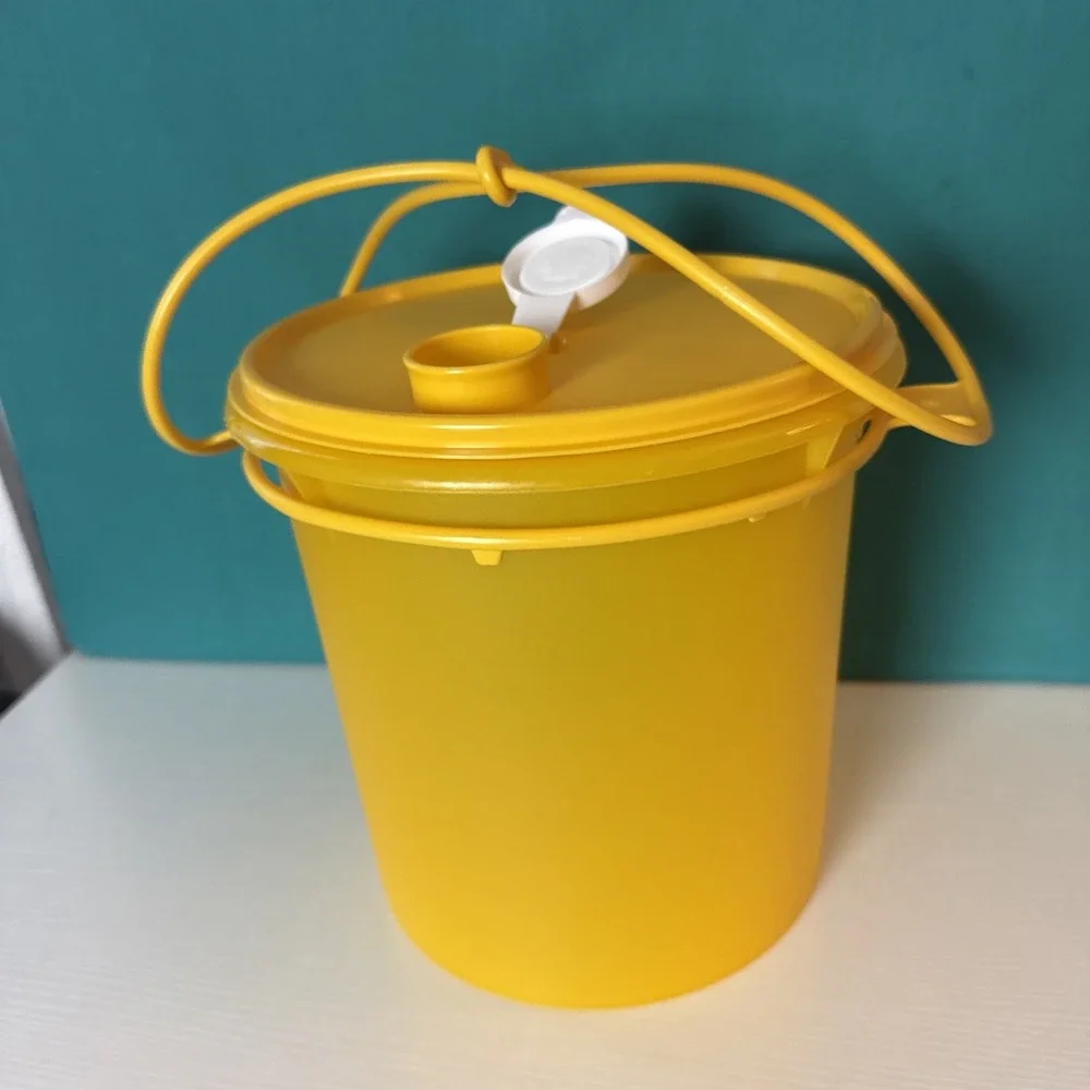 Tupperware Round Bucket Jug Container 5L Mango Orange New